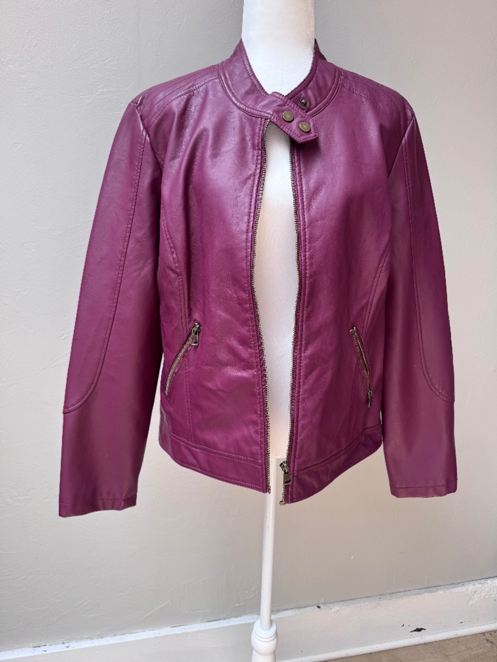 LAURA LANE FAUX LEATHER MOTO JACKET XL